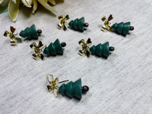 Load image into Gallery viewer, Christmas Tree Bows | 14K Real Gold Plated | Hand-made clay beads
