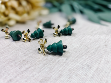 Load image into Gallery viewer, Christmas Tree Bows | 14K Real Gold Plated | Hand-made clay beads
